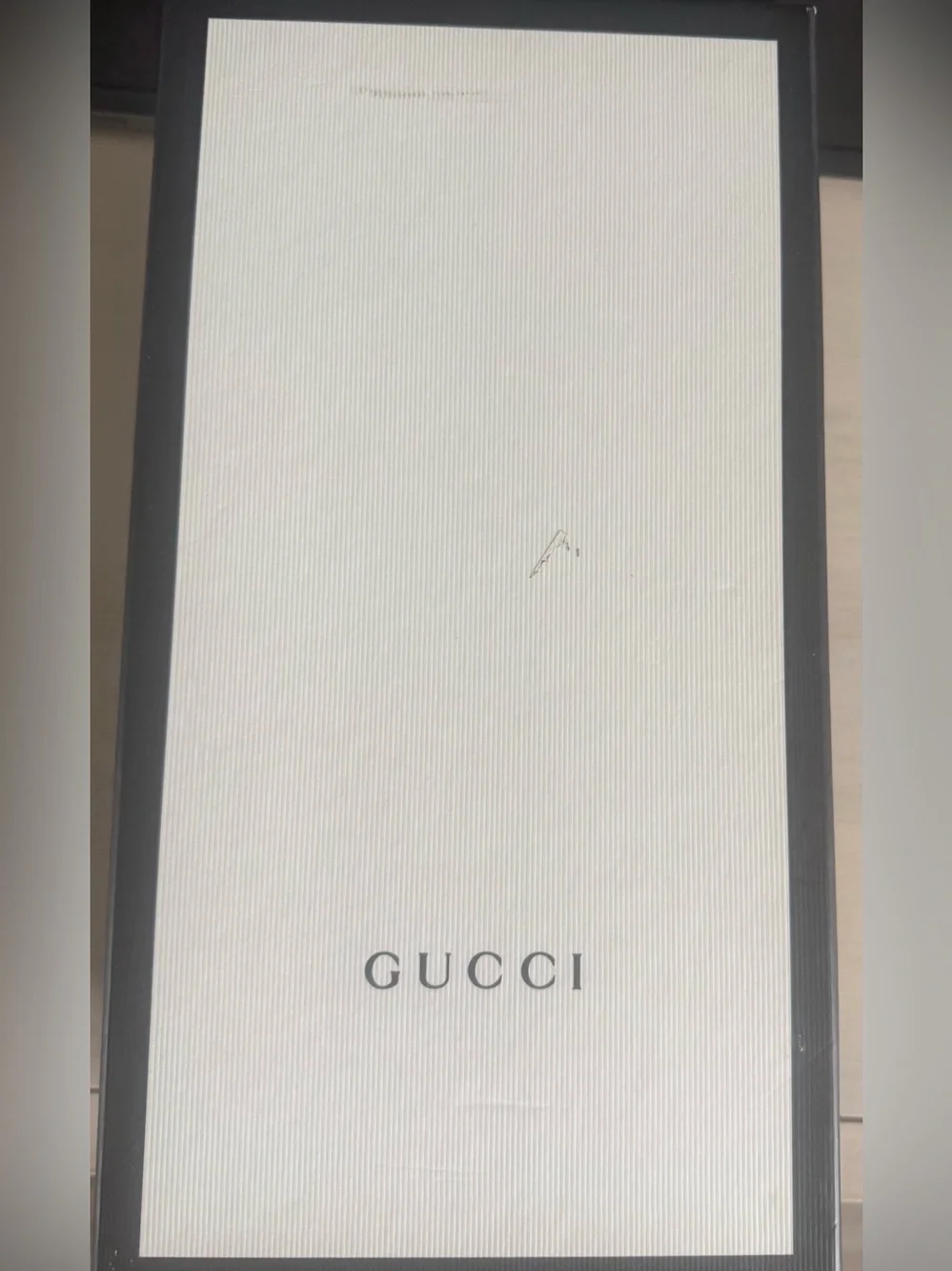 Authentic Gucci Black Leather GG Gold-Logo Thong Sandals